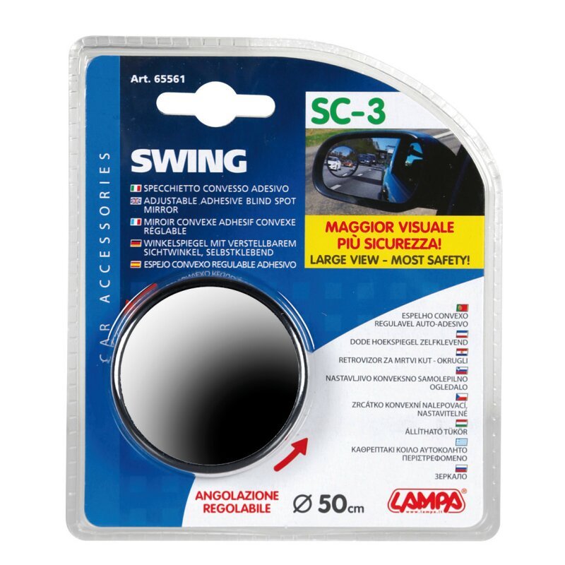 Oglinda unghi mort convexa Lampa Swing, diametru 5cm, negru