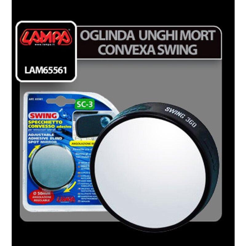 Oglinda unghi mort convexa Lampa Swing, diametru 5cm, negru