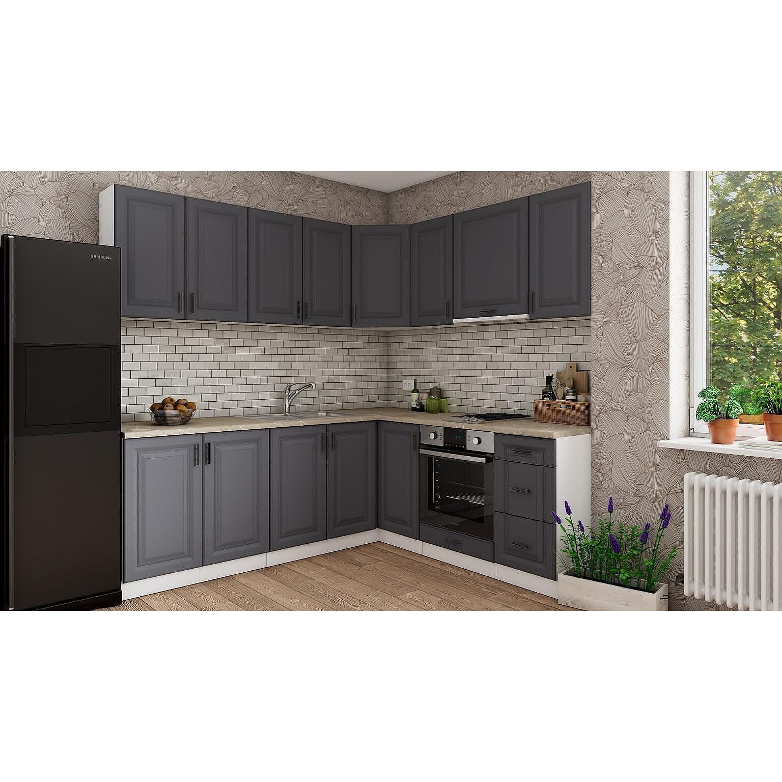 Corp superior de bucatarie Sani Soft premier, 30 x 30 x 72 cm, Grafit