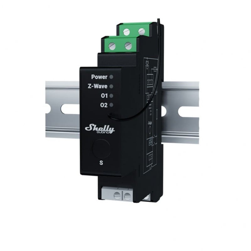 Modul pentru controlul rulourilor / jaluzelelor Shelly Qubino Wave Pro Shutter, Z-Wave