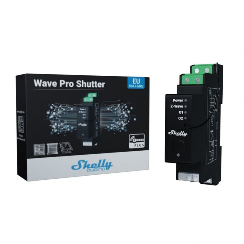 Modul pentru controlul rulourilor / jaluzelelor Shelly Qubino Wave Pro Shutter, Z-Wave