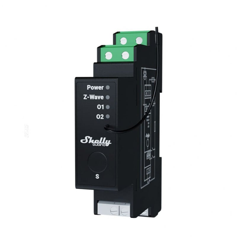Modul pentru controlul rulourilor / jaluzelelor Shelly Qubino Wave Pro Shutter, Z-Wave