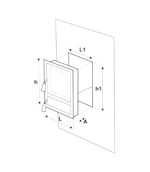 Usa monobloc pentru soba Evotools 660064, 475x295 mm, model Leo, Fonta