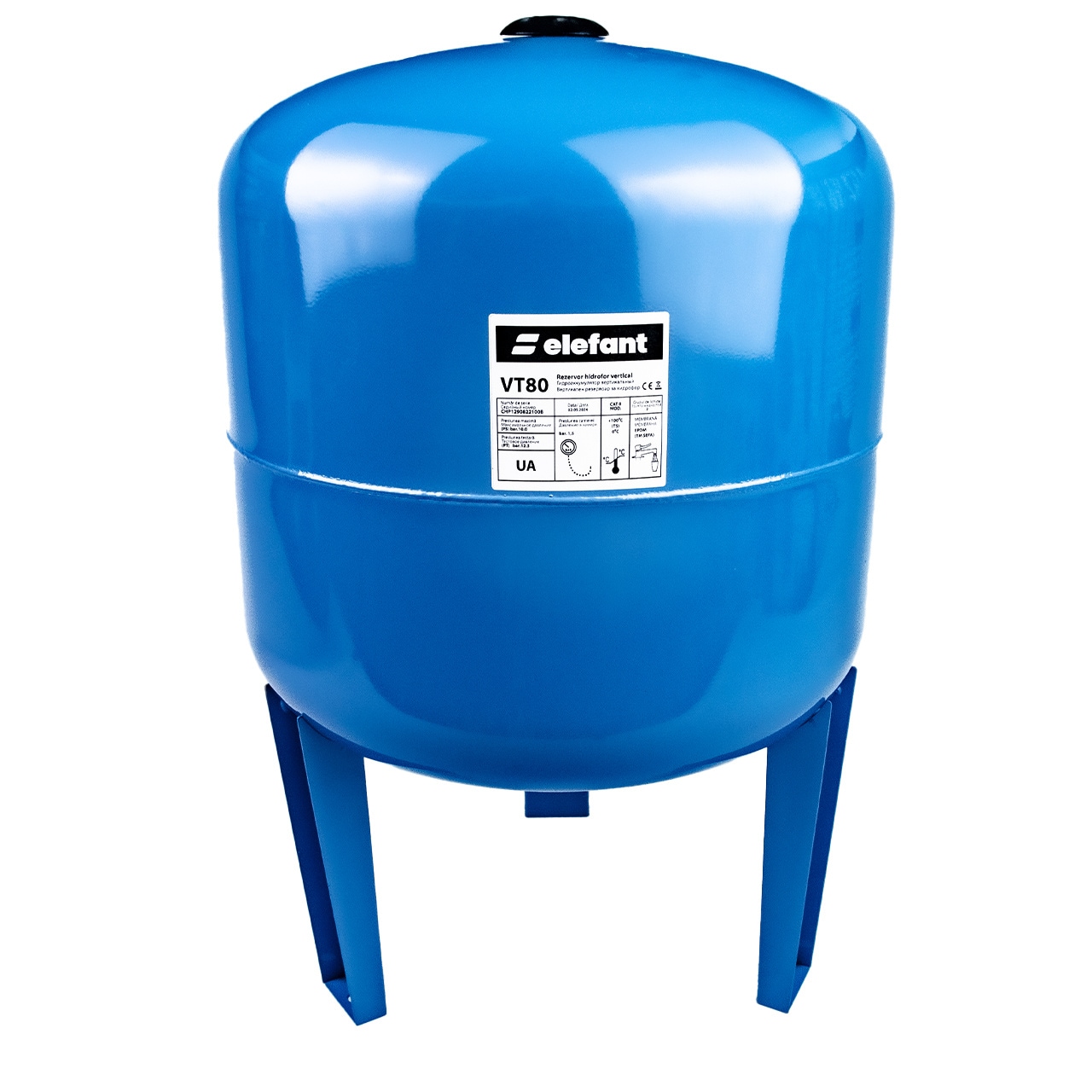 Bazin hidrofor, metal, 80 L, vertical