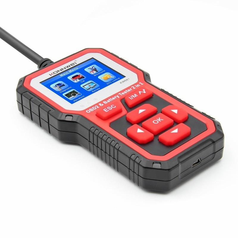 Diagnoza si tester baterie auto Konnwei KW681, 6V/12V, Bluetooth 5.0, compatibil Android si iOS