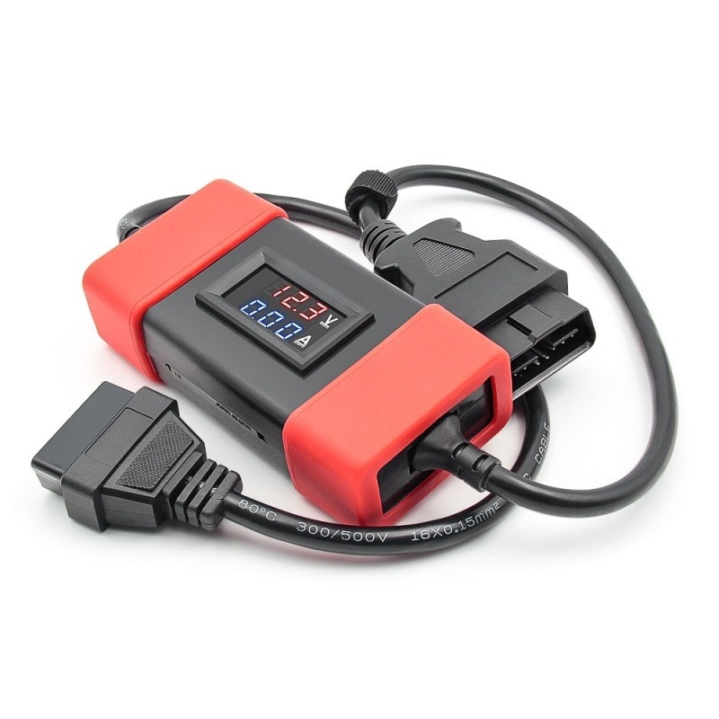 Cablu adaptor diesel pentru camion Techstar, OBD2, 5W, 24V, negru/rosu