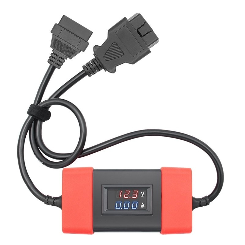 Cablu adaptor diesel pentru camion Techstar, OBD2, 5W, 24V, negru/rosu
