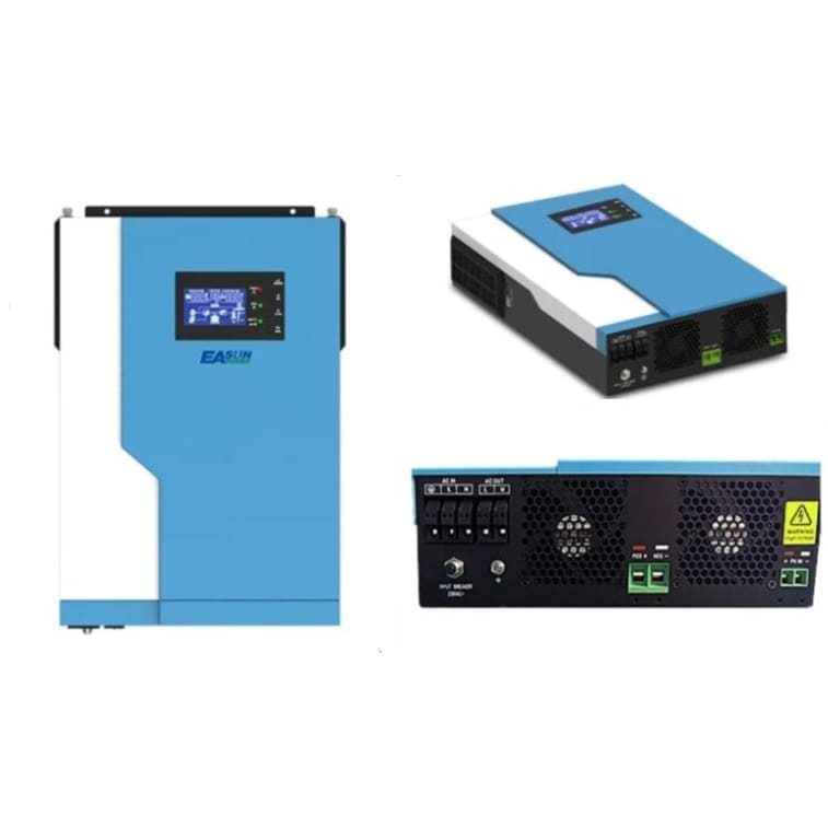 Sistem solar off grid Solid Volt 3 Kw instalat panouri fotovoltaice 3000W, cu baterii 190Ah si invertor HIBRID EASUN SML 3.5 Kw continuu/7 Kw varf pe 24V