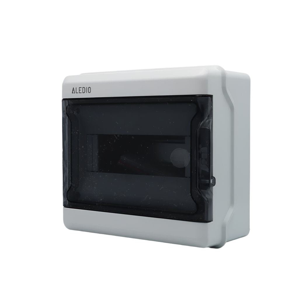 Cofret etans Aledio A09M1R, aparent, 9 module, 1 rand, IP65, protectie UV