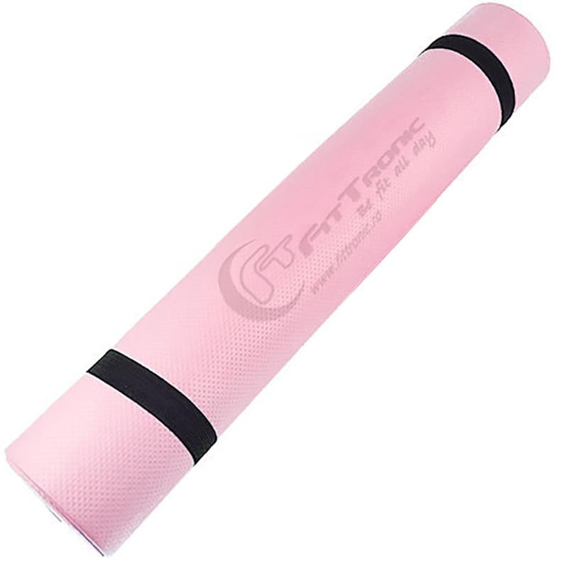 Saltea yoga FitTronic SY5P, dimensiuni 183 x 61 cm, roz