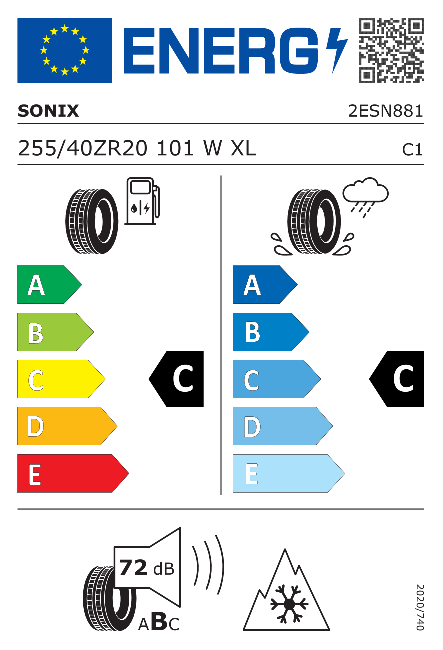Anvelopa all seasons SONIX, 255/40 R20 101W 