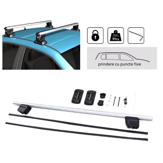 Set bare portbagaj, pentru MAZDA CX-7 2006-2012, aluminiu, K90