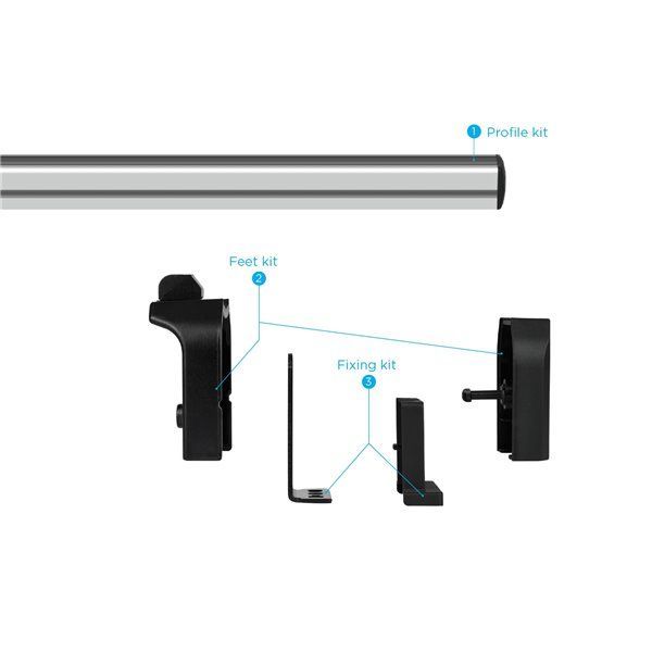 Bare transversale Ford Transit VIII Connect, model 2013+, L2, aluminiu, Menabo Professional