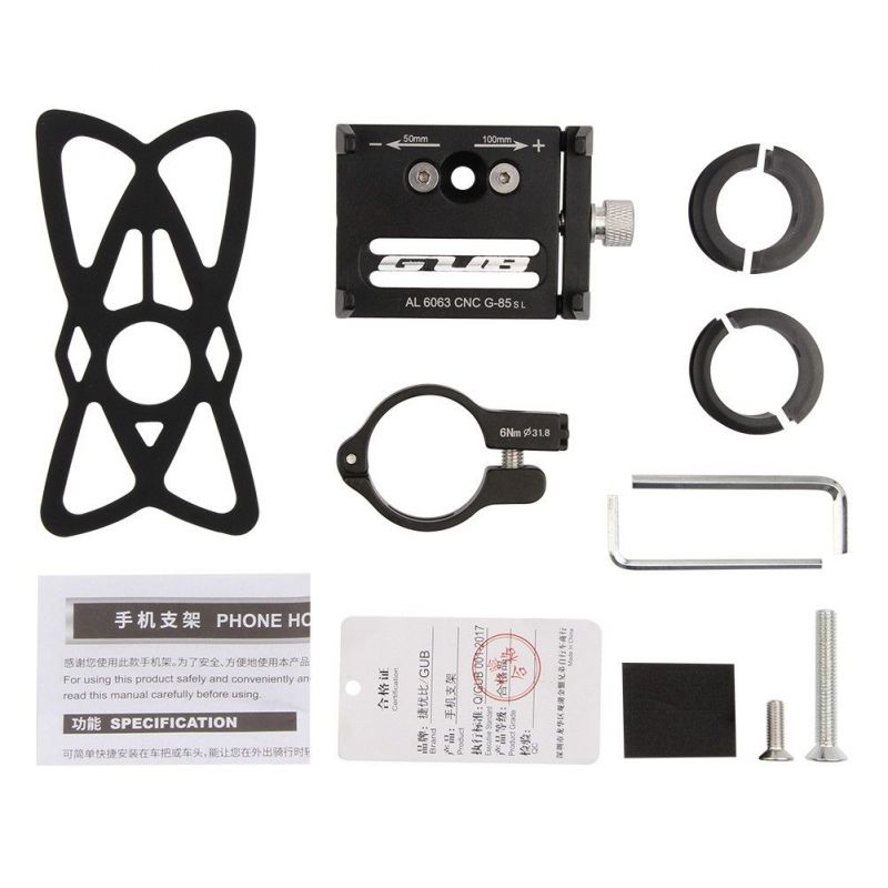 Suport de telefon eMazing GUB G-85SL, pentru bicicleta/motocicleta/scuter/trotineta, Negru