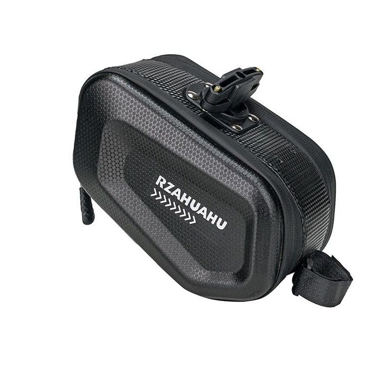 Suport bicicleta eMazing, carcasa rigida, piele artificiala si carbon, 20x12x11.5 cm, 2 l, montare sub sa, rezistenta la apa, negru