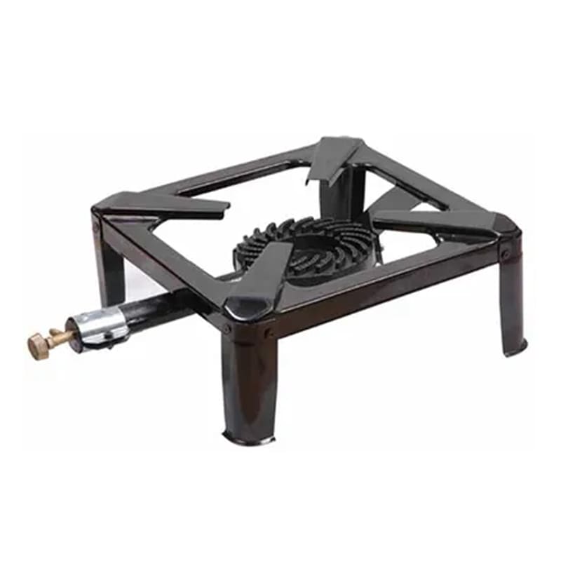 Arzator pe gaz pentru camping PROCART, fonta, 40x40 cm, 4 picioare de sustinere, negru