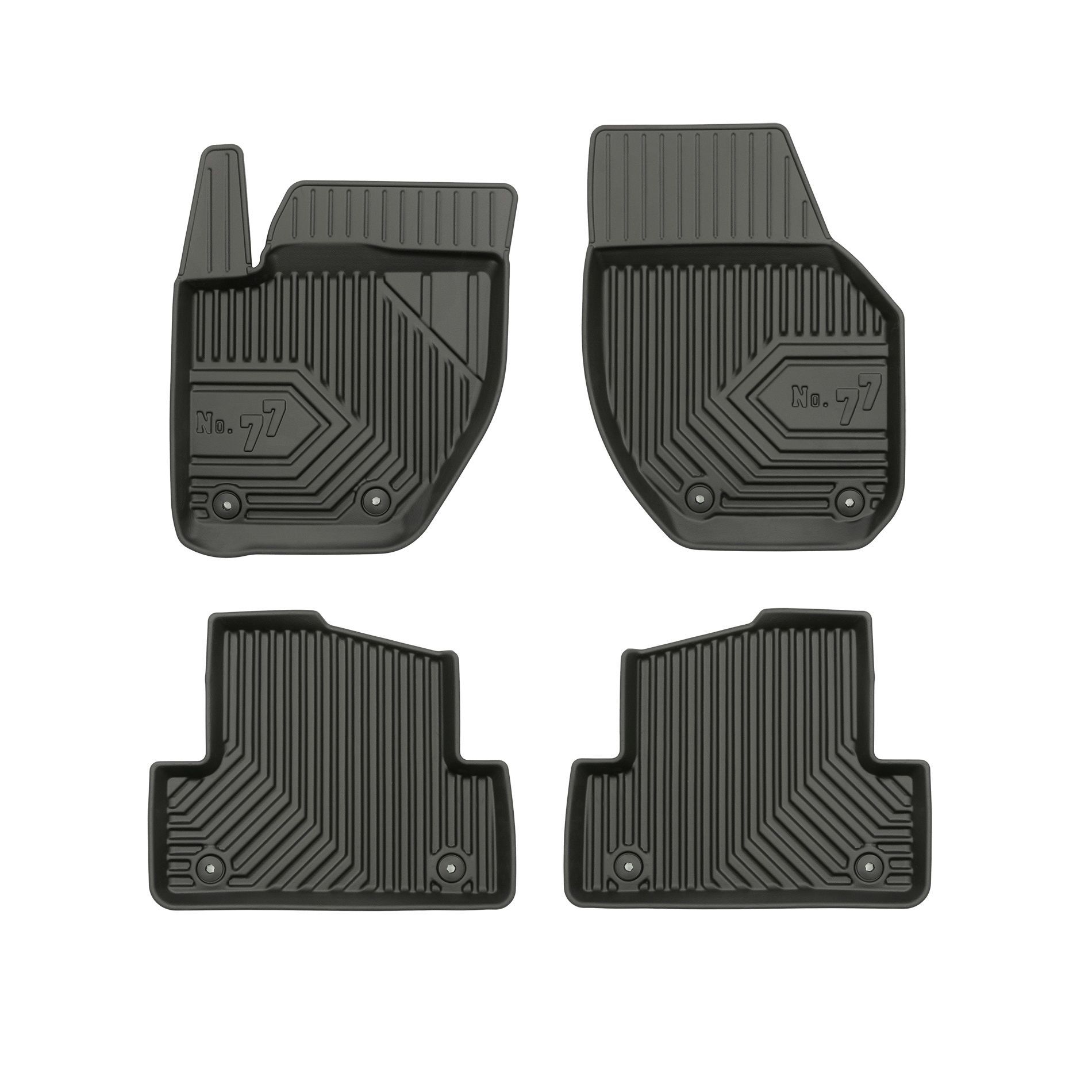 Set covorase auto Frogum 77, pentru Volvo V40 2012-prezent, 4 bucati, Negru
