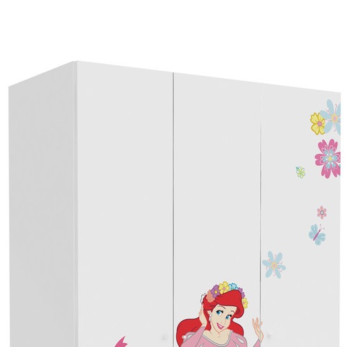 Sifonier copii Ariel, 3 usi, 135 x 52 x 200 cm, Roz
