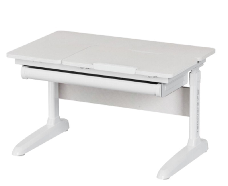 Birou MarcoShop reglabil ergonomic pentru copii, MDF, Alb