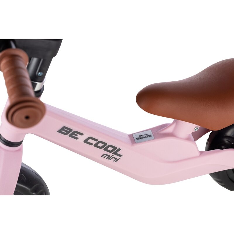 Bicicleta fara pedale FreeON, Be Cool Mini, Cu ghidon si sa reglabile, Roti din EVA, Pana in 30 Kg, Roti 8 inch, 12 luni+, Roz