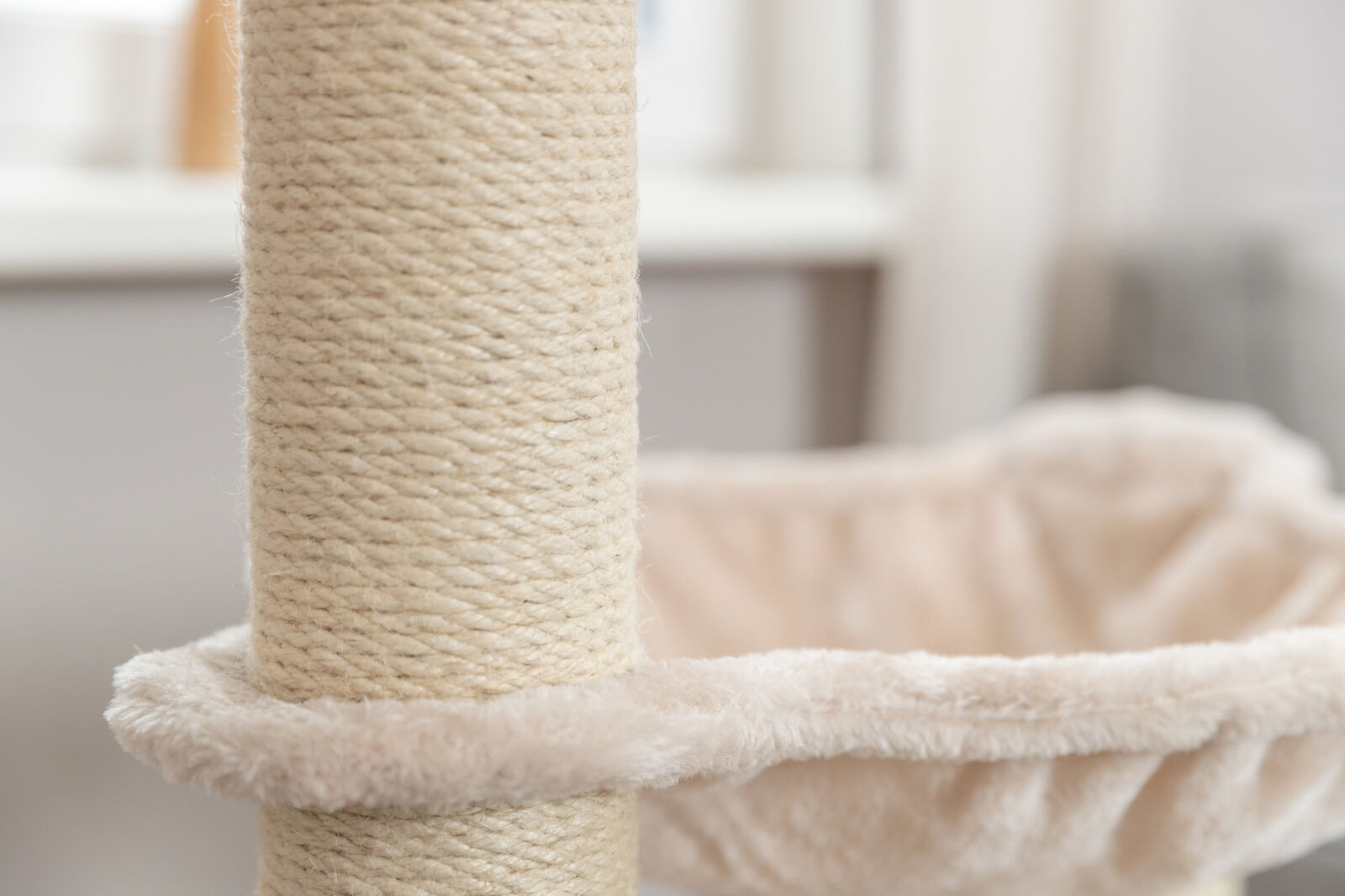 Ansamblu Cat Tree Alessia Trixie, 65x38x114 cm, Gri/Nisipiu, 44473