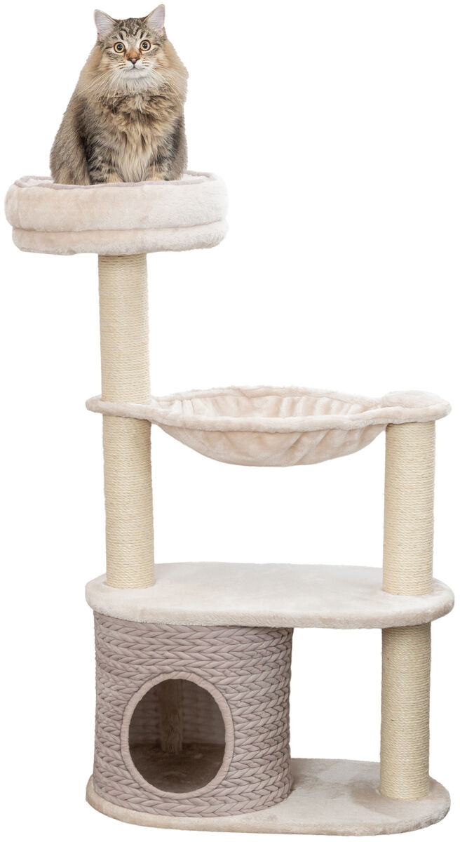  Ansamblu Cat Tree Alessia Trixie, 65x38x114 cm, Gri/Nisipiu, 44473