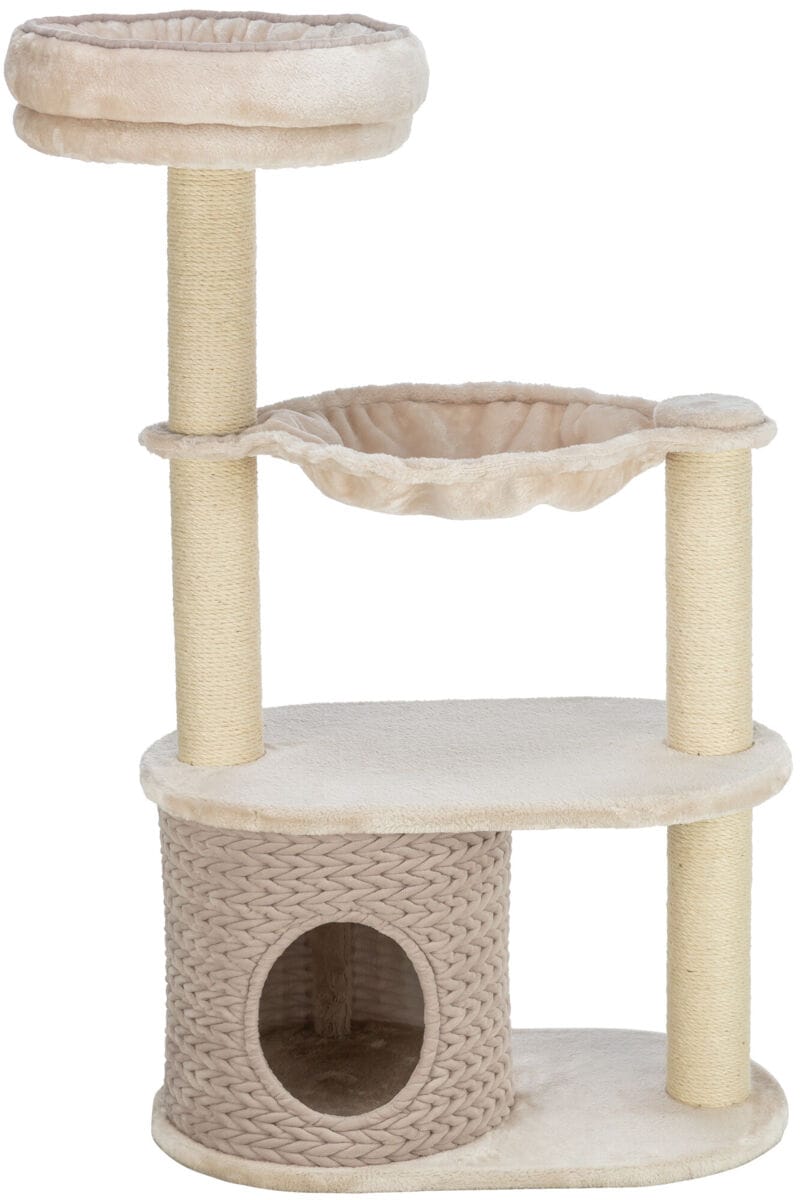  Ansamblu Cat Tree Alessia Trixie, 65x38x114 cm, Gri/Nisipiu, 44473