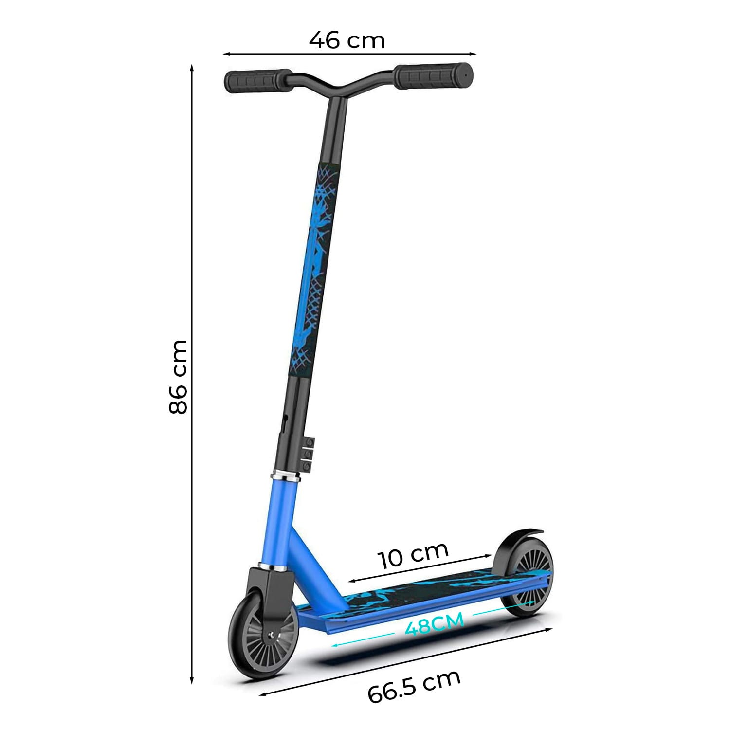 Trotineta Sport Elindor, Rotire 360, Roti Aluminiu, Albastru