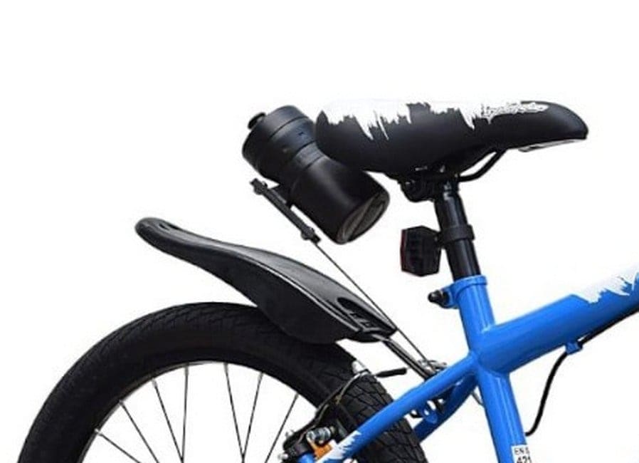Bicicleta pentru copii NOVOKIDS Splend'Or Boom PRO Edition, Cu bidon pentru apa, Roti 18" inch, Cadru din otel, Roti ajutatoare detasabile, Ghidon reglabil pe inaltime, Albastru