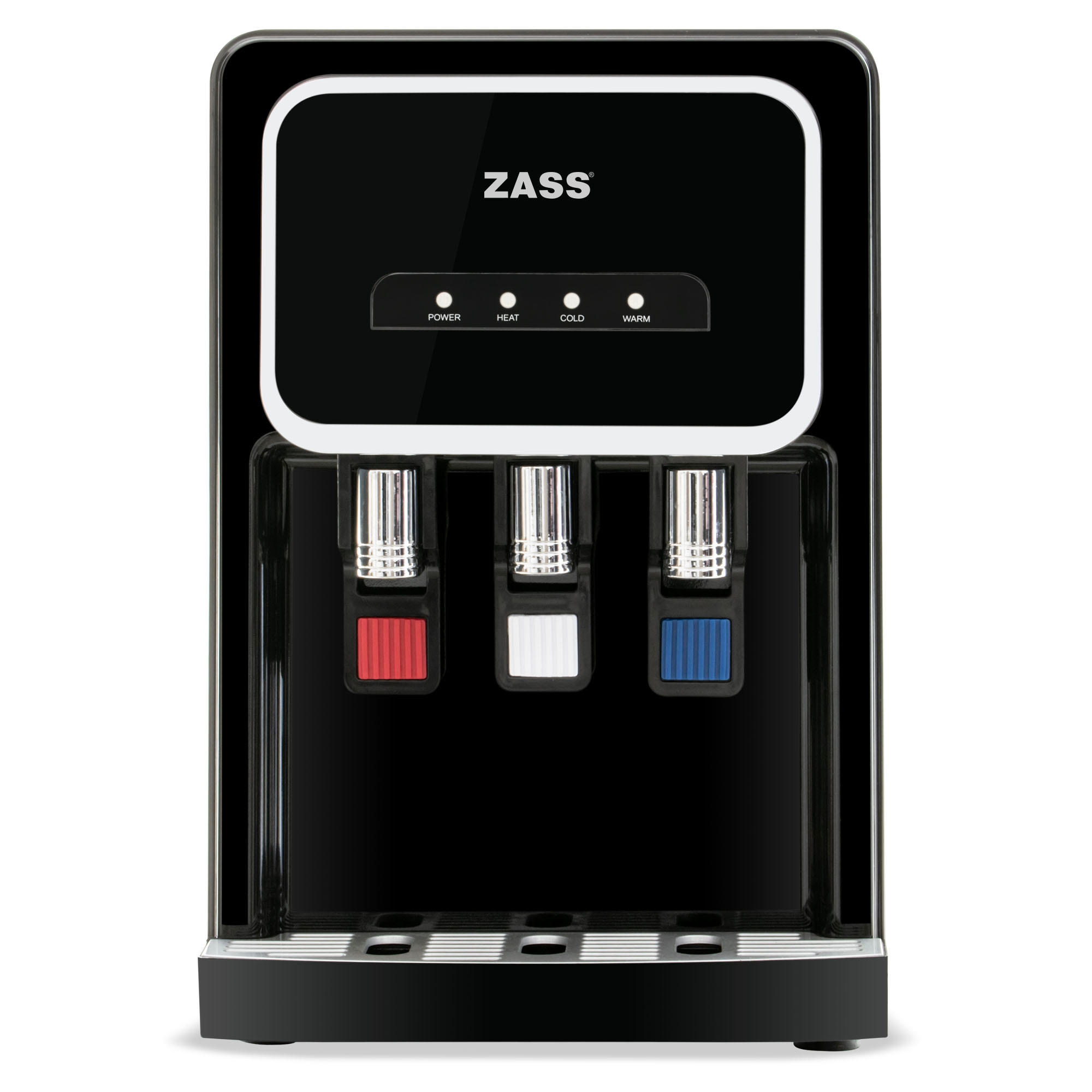 Dozator de apa de birou ZASS ZTWD 26 WF Negru, Cu filtrare, Racire cu compresor, Putere incalzire 500W, apa rece/calda, Negru