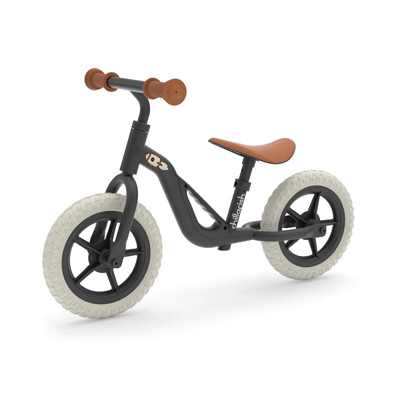 Bicicleta de echilibru Chillafish, Charlie, Usoara, Cu ghidon si sa reglabile, Greutate 2.5 Kg, Cu roti din spuma EVA, 10 inch, Pentru 18-48 luni, Black