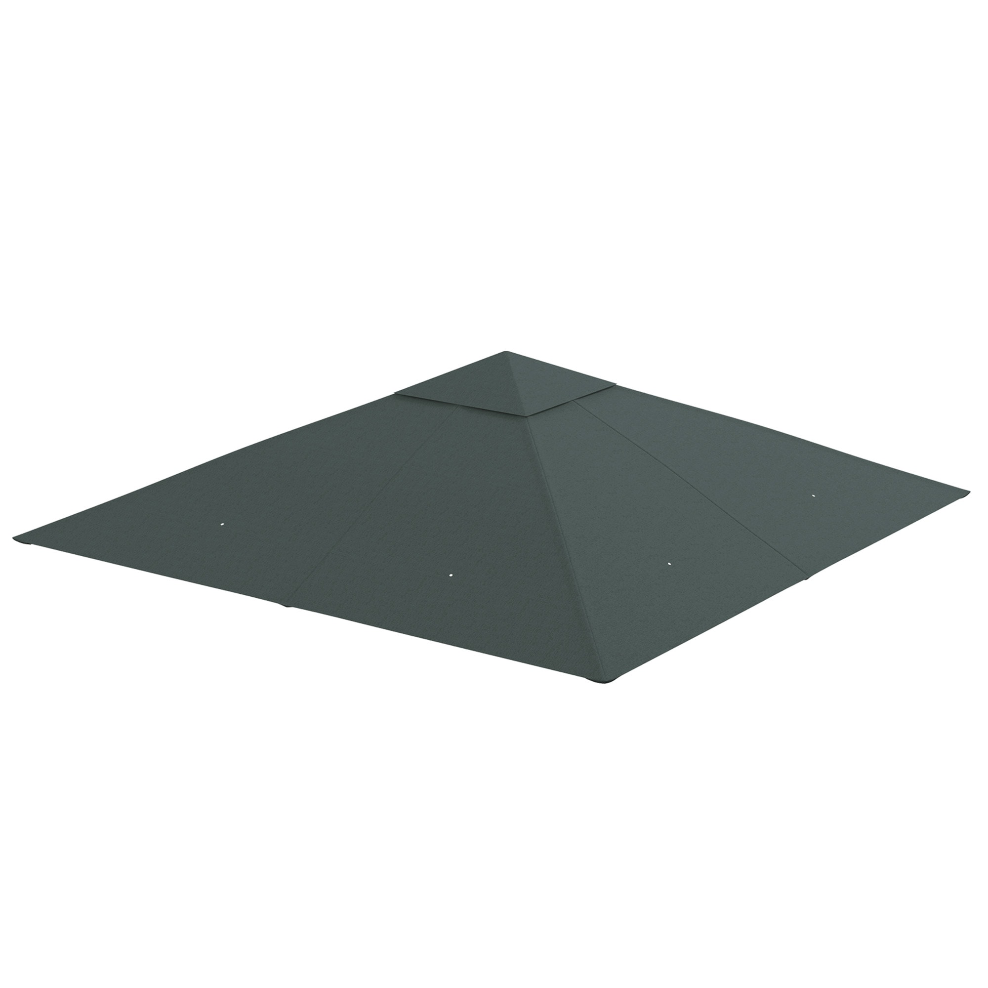 Acoperis de schimb foisor de gradina Outsunny, 3x3 m, Poliester, Gri