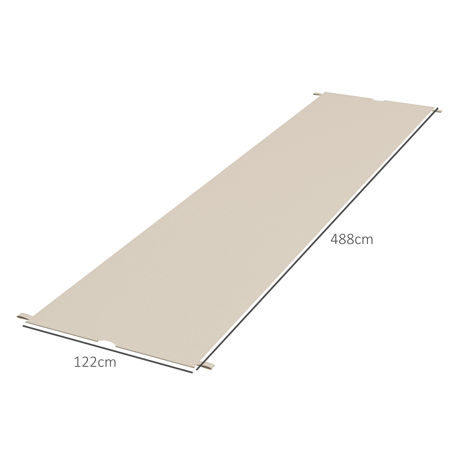 Acoperis pergola cu protectie UV pentru pergola de 3 x 3(m) Outsunny, 4.9 x 1.2 m, Poliester, Kaki