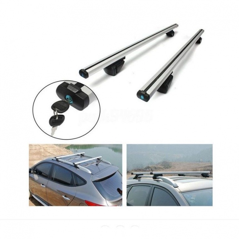 Set bare portbagaj KVO, cu cheie, pentru RENAULT Clio III 2005-2014 Combi / Break / Caravan, Aluminiu