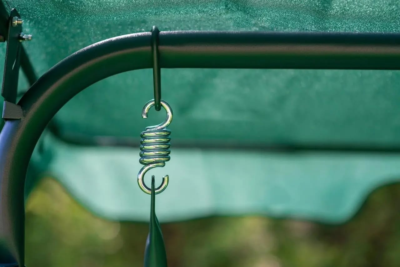 Balansoar gradina, 3 persoane, structura metal, 170 x 110 x 153 cm, verde