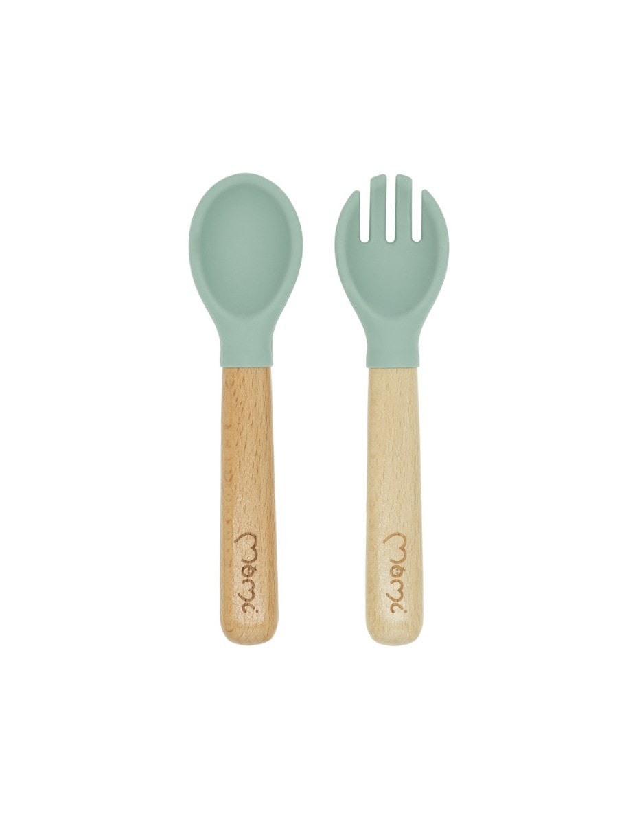 Set diversificare Momi Ami, Din silicon, Fara BPA, 6 piese, Verde