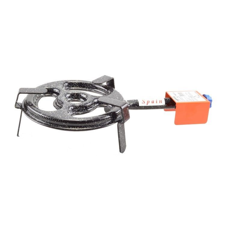 Arzator gaz Perfect Home, fier emailat, 44.5 cm, 2 cercuri, negru