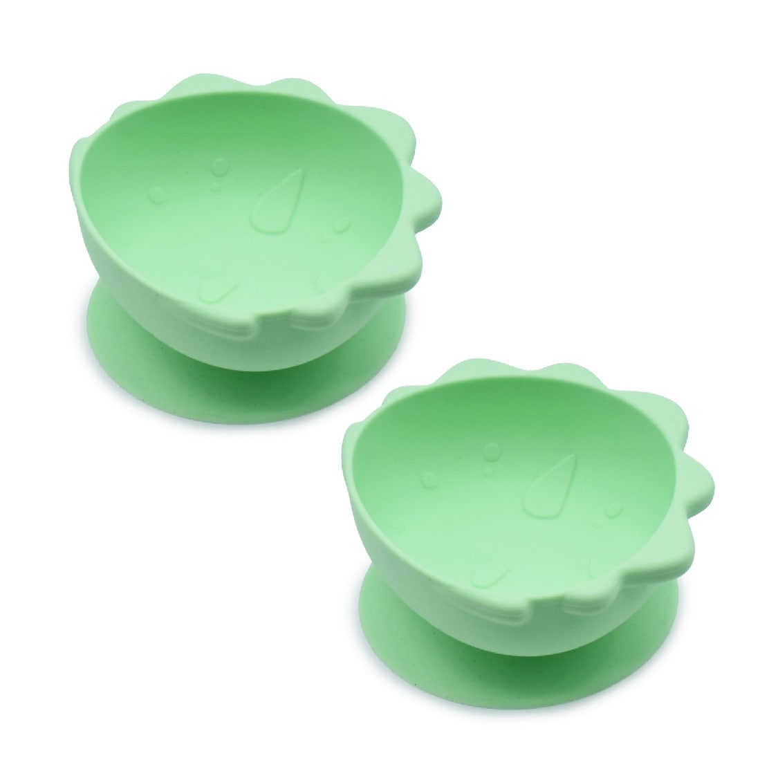 Set 2 castronele Melli, Model Dinozaur, Material silicon, Cu ventuza antiderapanta