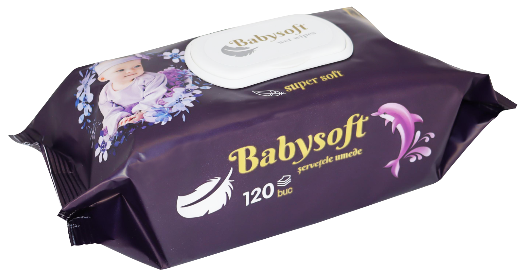 Servetele umede BabySoft SuperSoft, 120buc/pachet