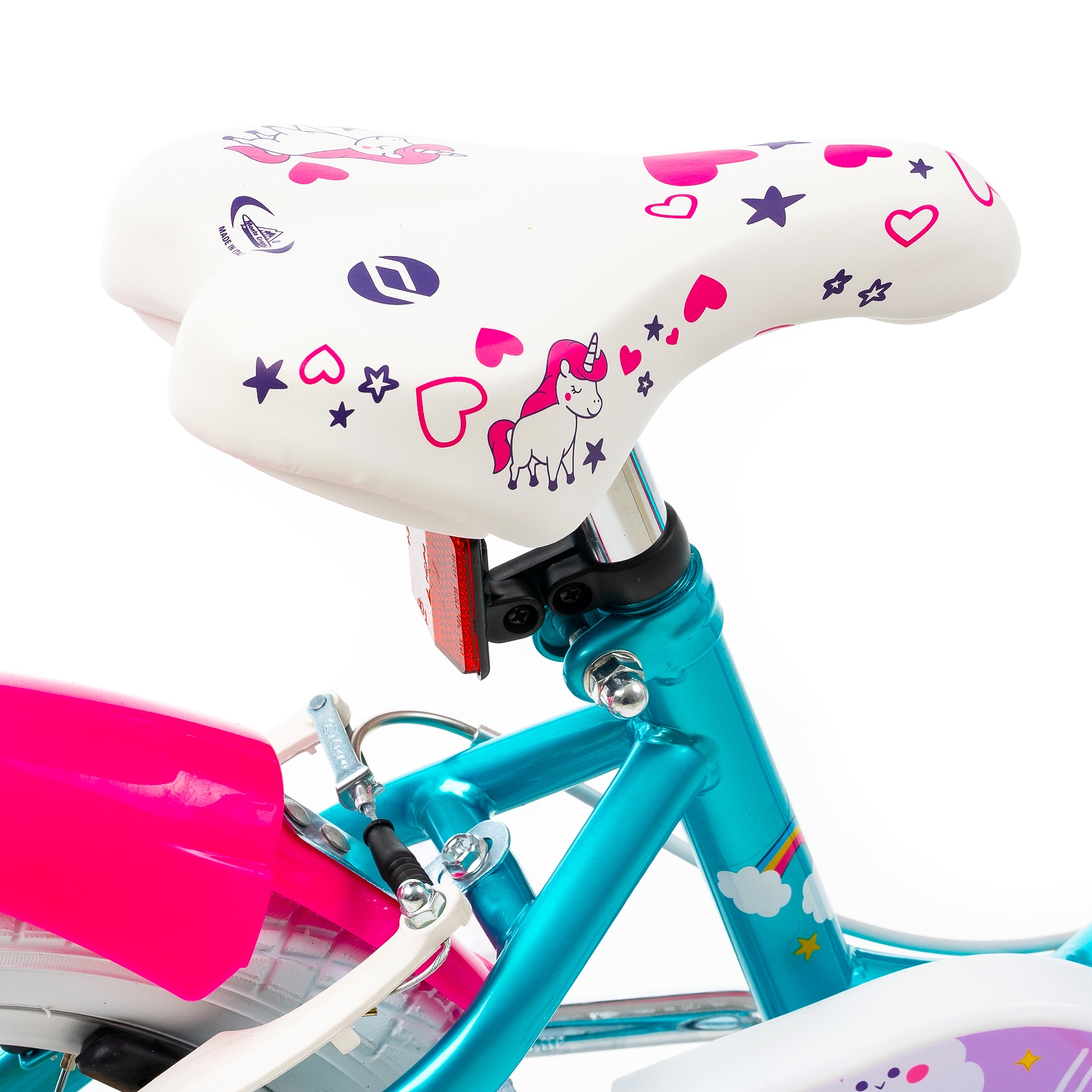 Bicicleta Copii DHS Unicorn, 16 inch, Roz/Albastru