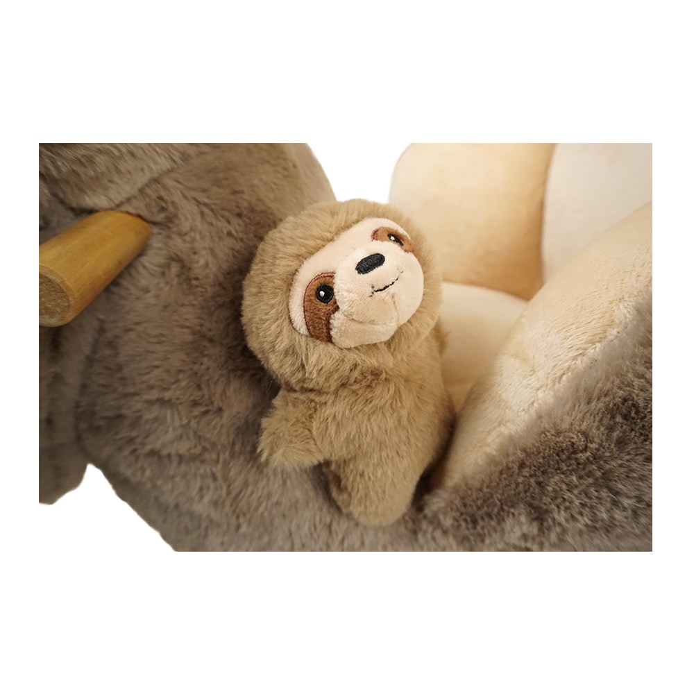 Balansoar din lemn pentru copii Knorr Toys, include marioneta de mana din plus, 65x32x50 cm, pana la 30 kg, 18 Luni+, Lenesul Luis 