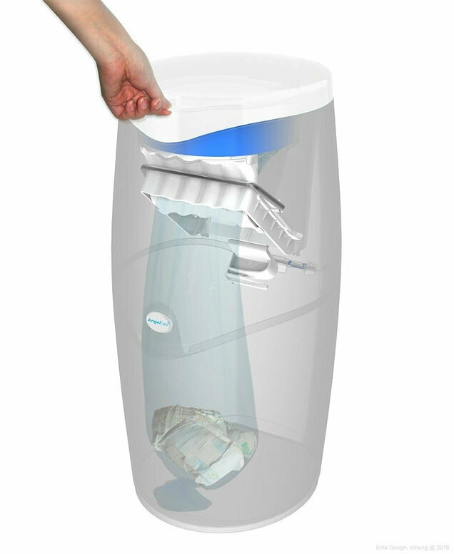 Rezerva pentru cos ermetic scutece murdare Angelcare, Set 3 buc., Tehnologie OdourSeal, Utilizare indelungata