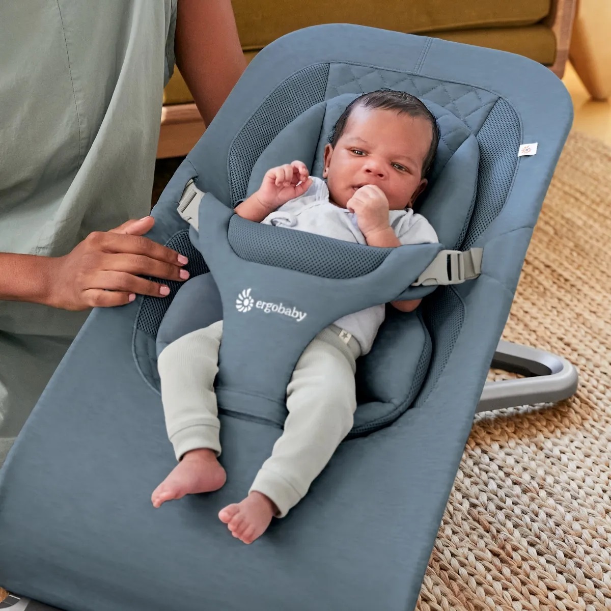 Balansoar pentru copii Ergobaby,  3 in 1, Evolve, Oxford Blue