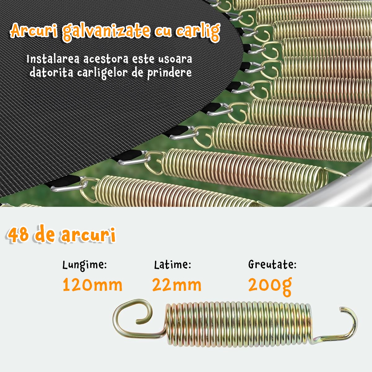 Trambulina pentru Copii Mavio, Diametru 244 cm, Plasa Protectie, Exterior si Gradina, Protectie UV, Scara de Acces Inclusa, 48 de Arcuri, Certificat de Siguranta