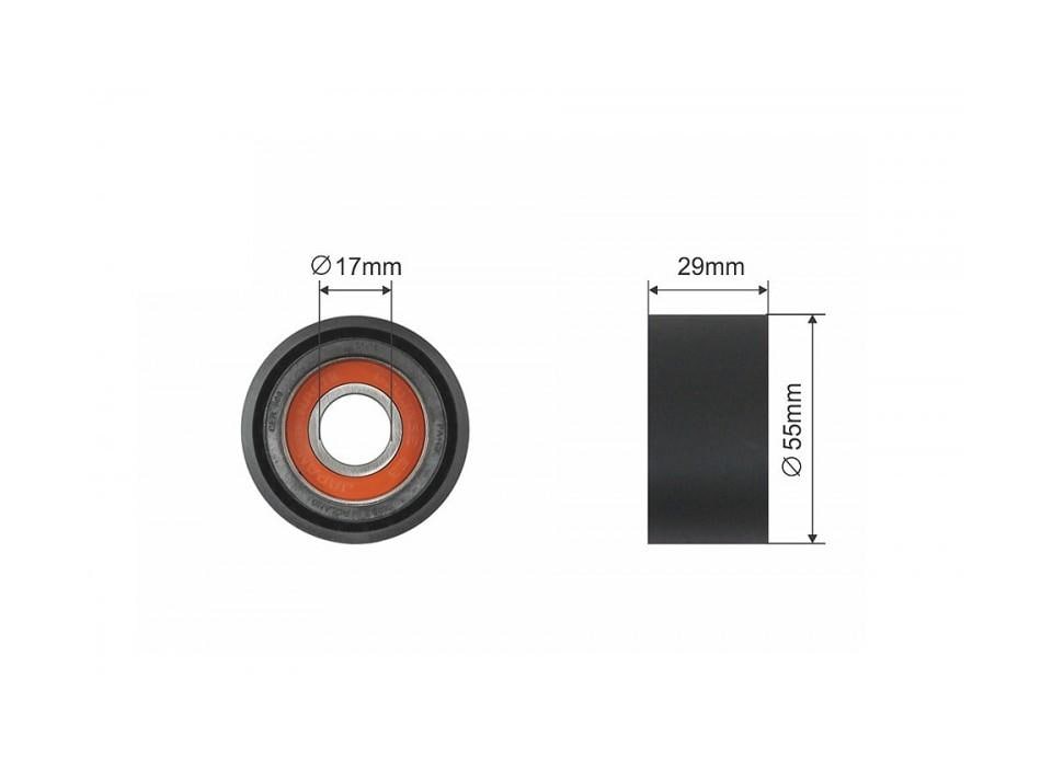 Rola ghidaj curea transmisie NTY, pentru BMW Seria 5 2001-2010 E60 11287800333
