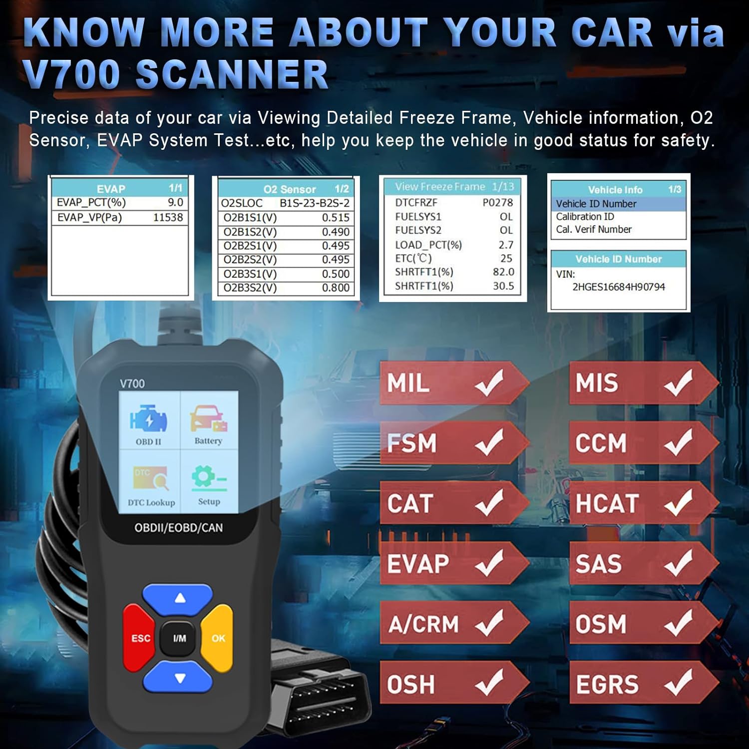 Tester auto universal OBD2, CAN si EOBD, diagnoza, cautare DTC, citire si stergere coduri de eroare, multimarca, negru