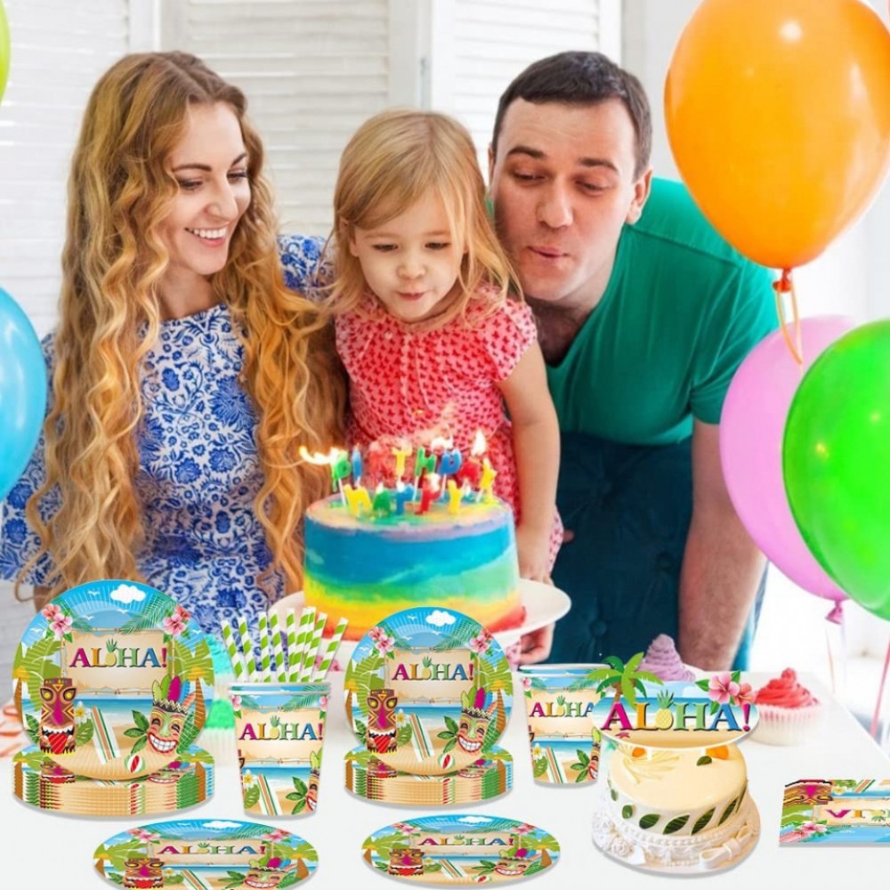 Set de vesela pentru petrecere Amycute, carton, multicolor, 63 piese