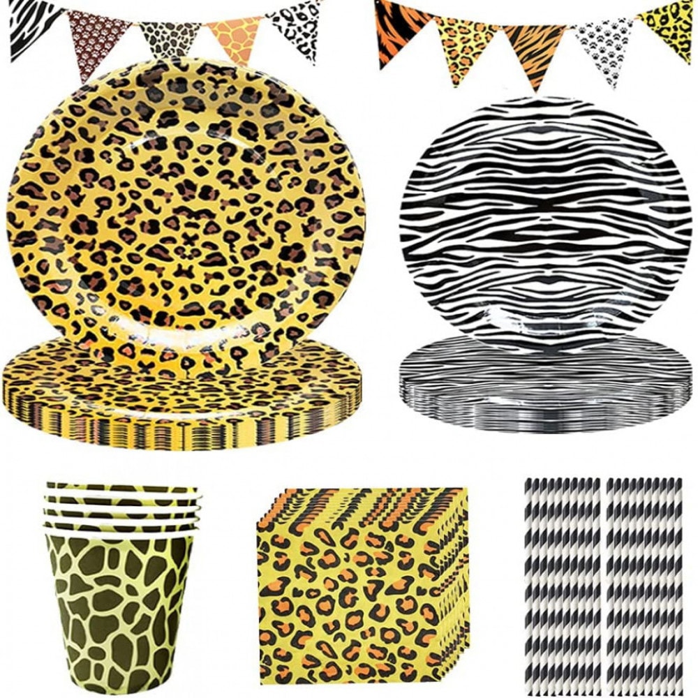 Set de vesela Amycute, carton, multicolor, 61 piese