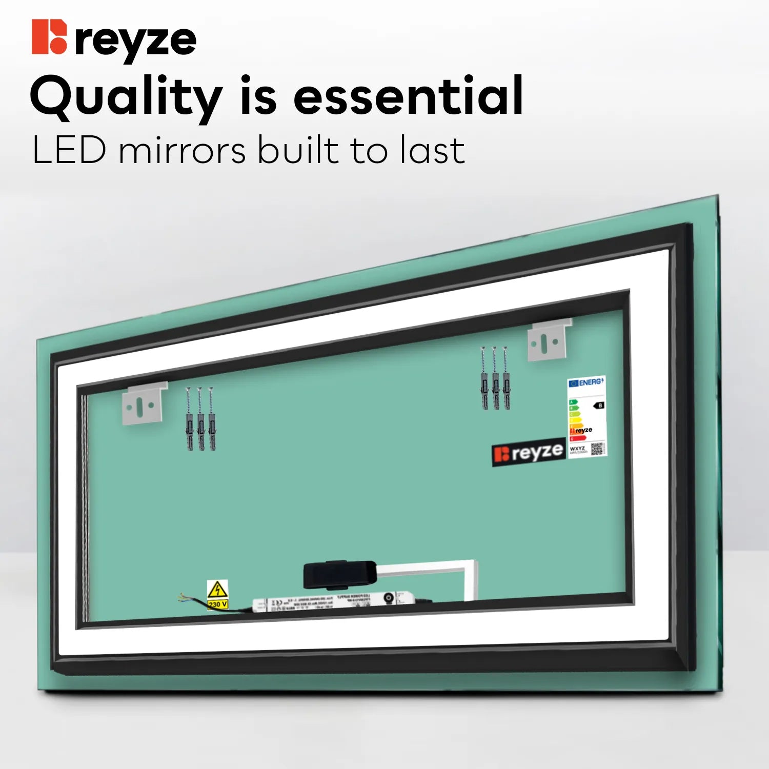 Oglinda LED Reyze Gama Salono Model LED 3, 150x70 cm, Orizontala, LED 4000K Neutru, Buton touch LED