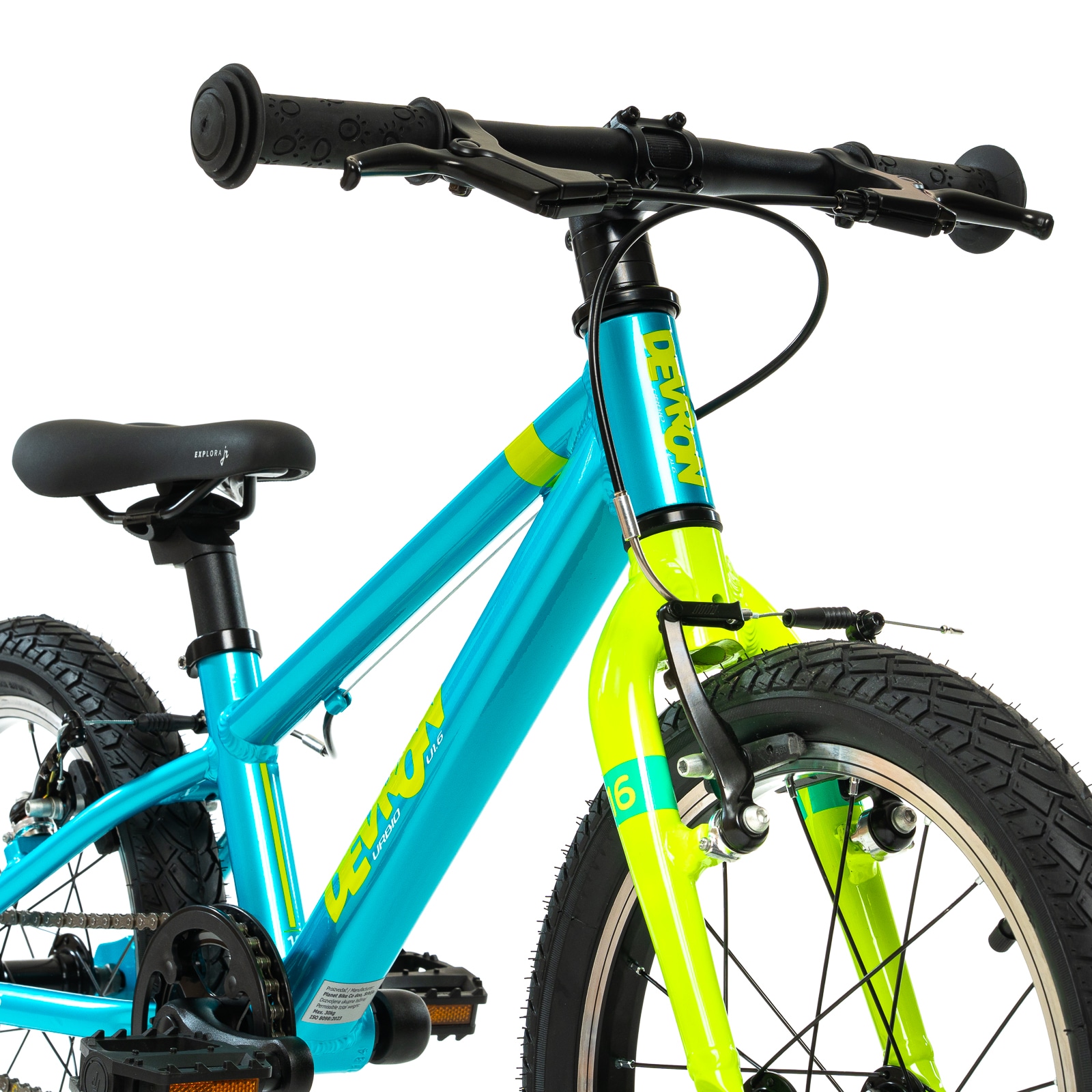 Bicicleta Copii Devron Urbio U1.6 Super Light, 16 Inch, Albastru-Verde